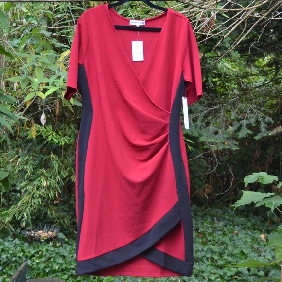 Almost Famous Dresses & Skirts - NWT Almost Famous Faux Wrap V-Neck Dress